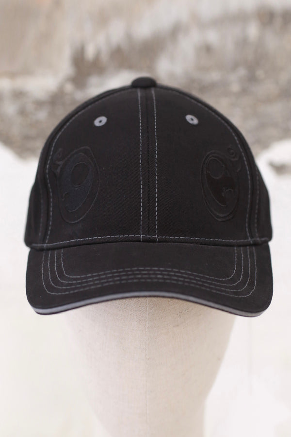 VeniceW Canvas Logo Embroidered Cap Collection VCW-H0-HEI Black